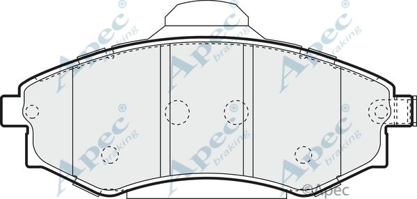 APEC BRAKING Комплект тормозных колодок, дисковый тормоз PAD1288